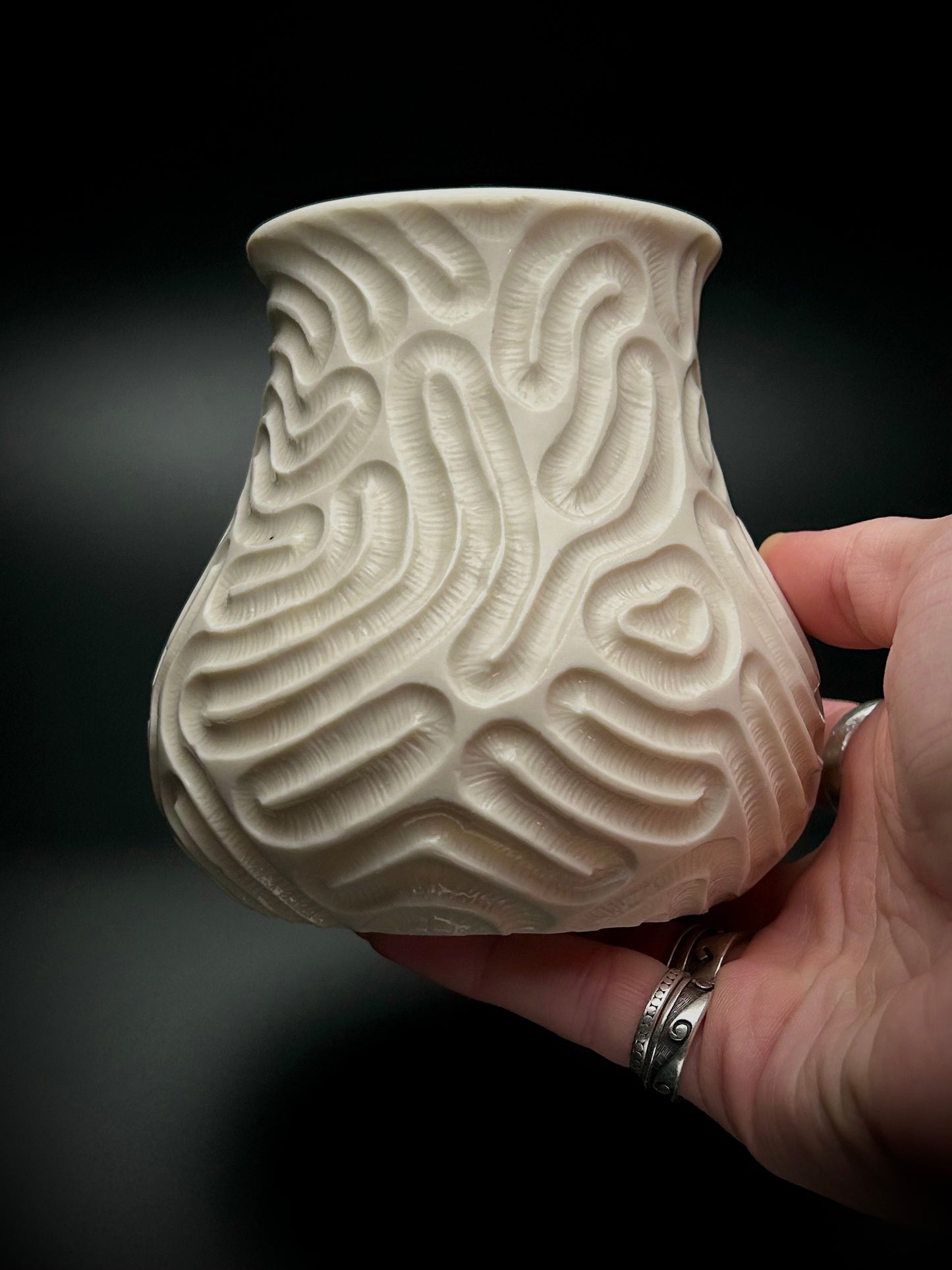 brain coral porcelain mug