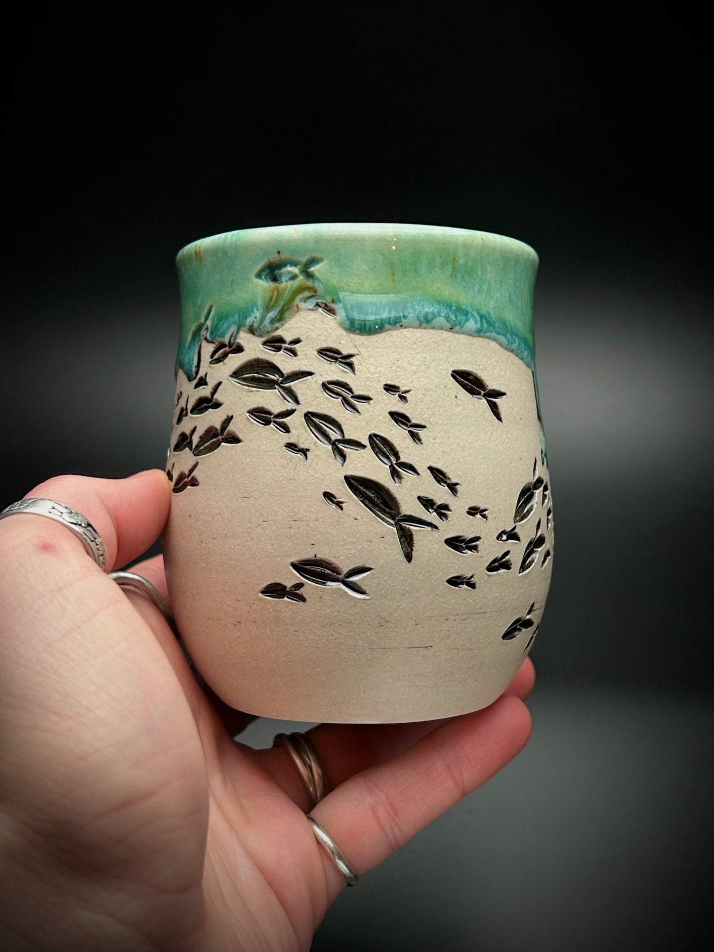 fish from the deep bait ball mug- the shallows