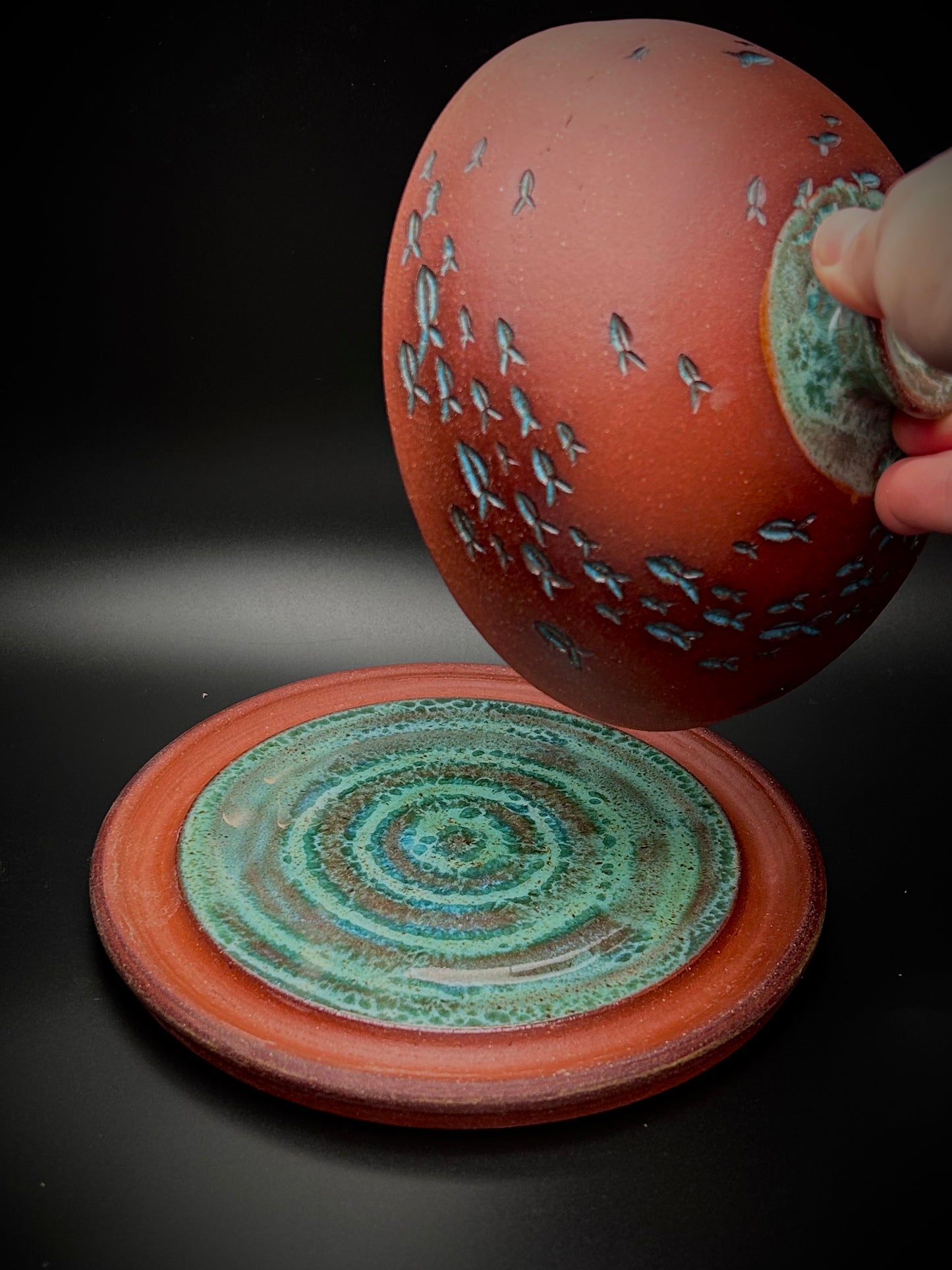 bait ball butter dish