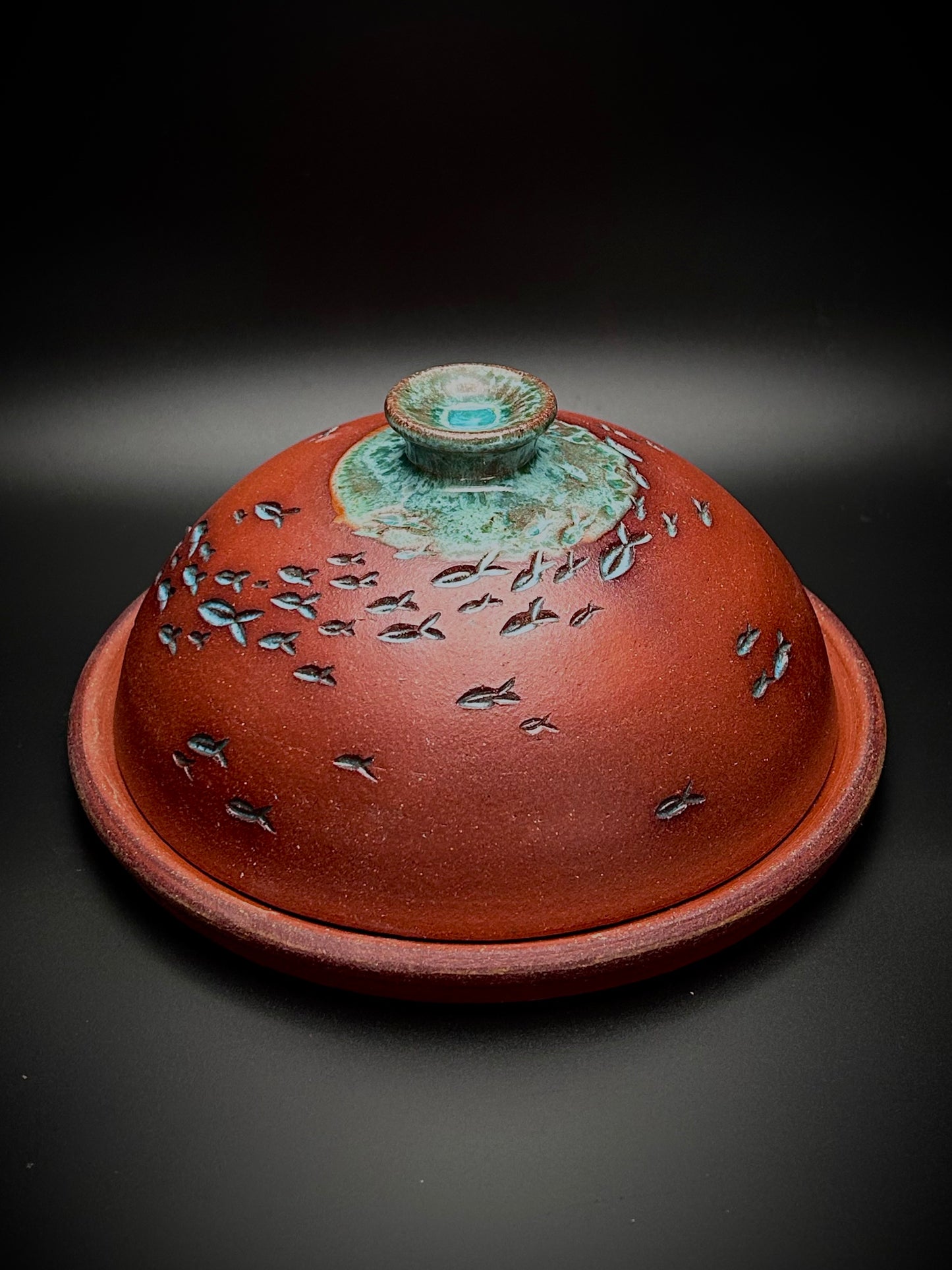 bait ball butter dish