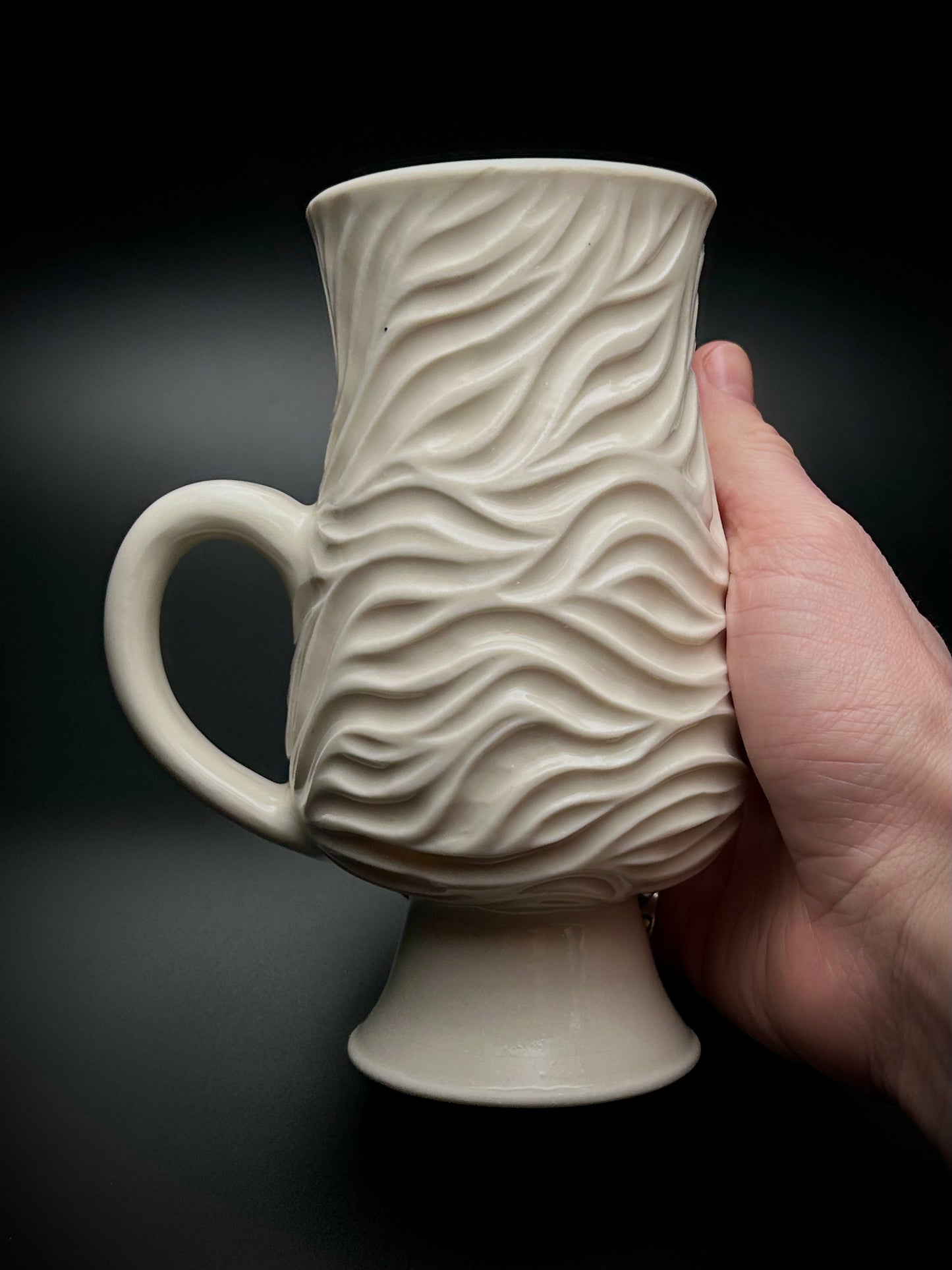 porcelain waves for a queen mug