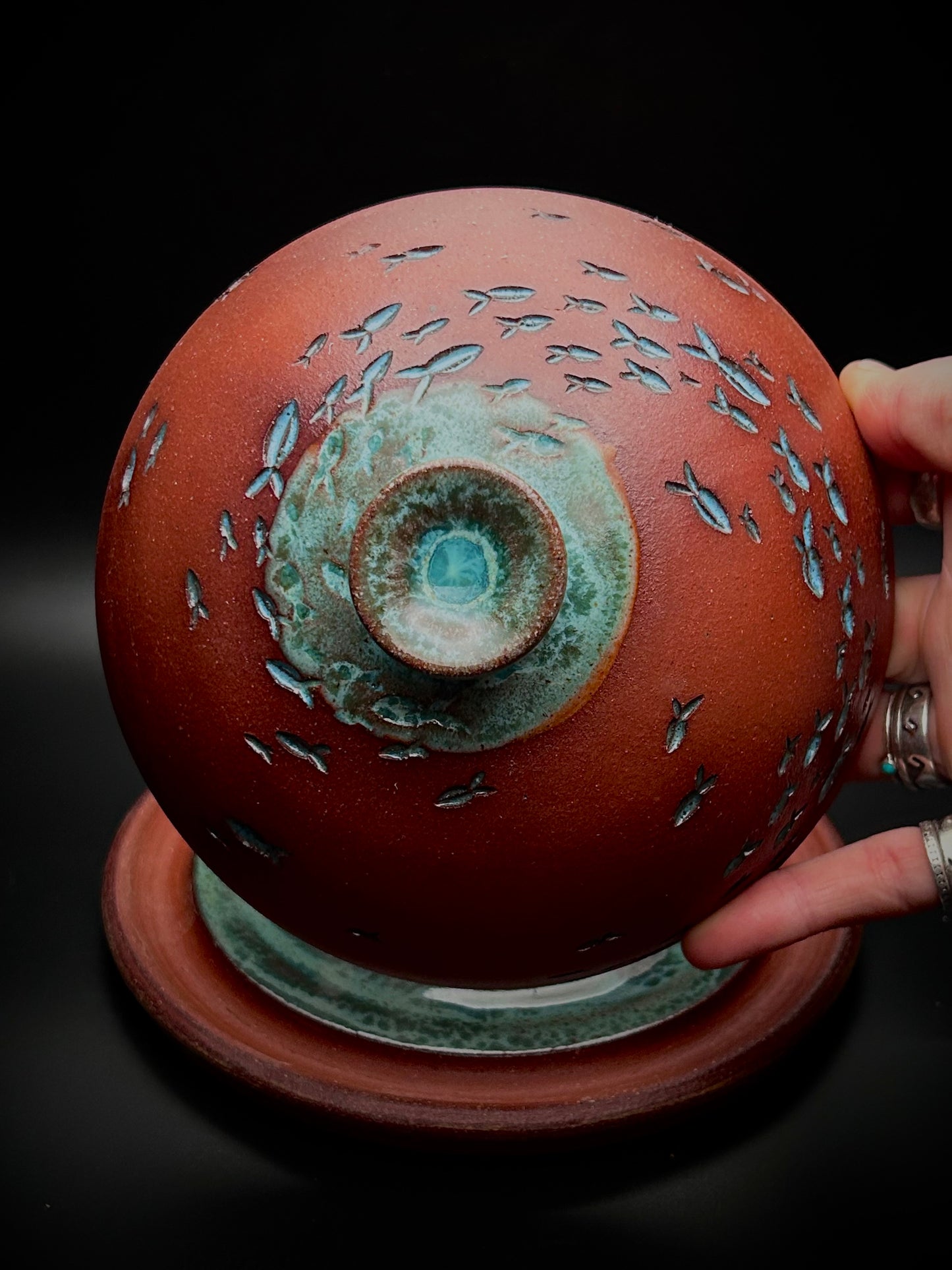 bait ball butter dish
