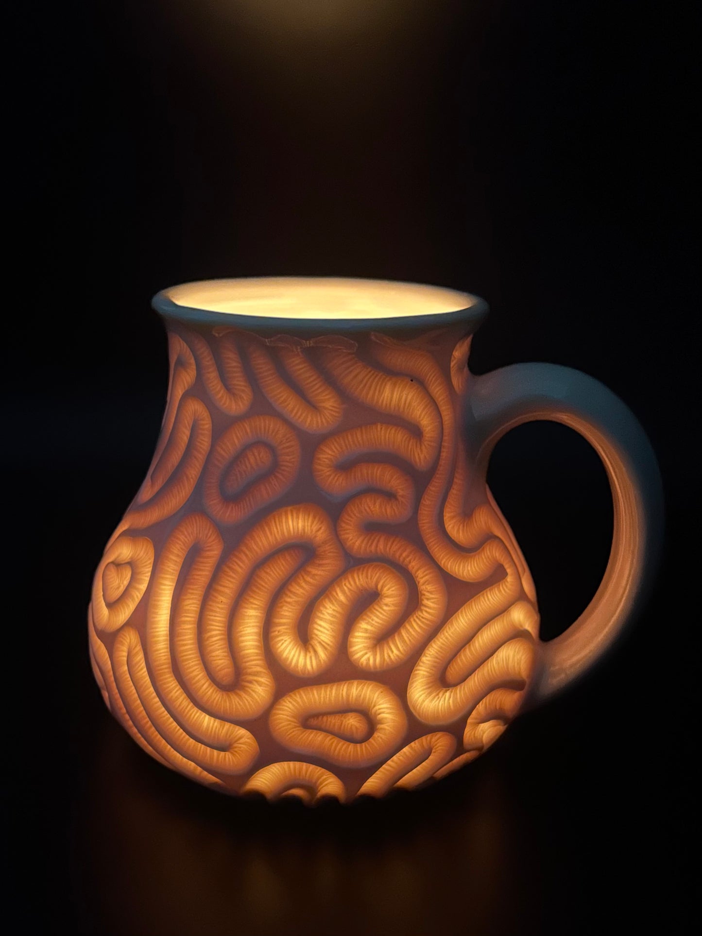 brain coral porcelain mug