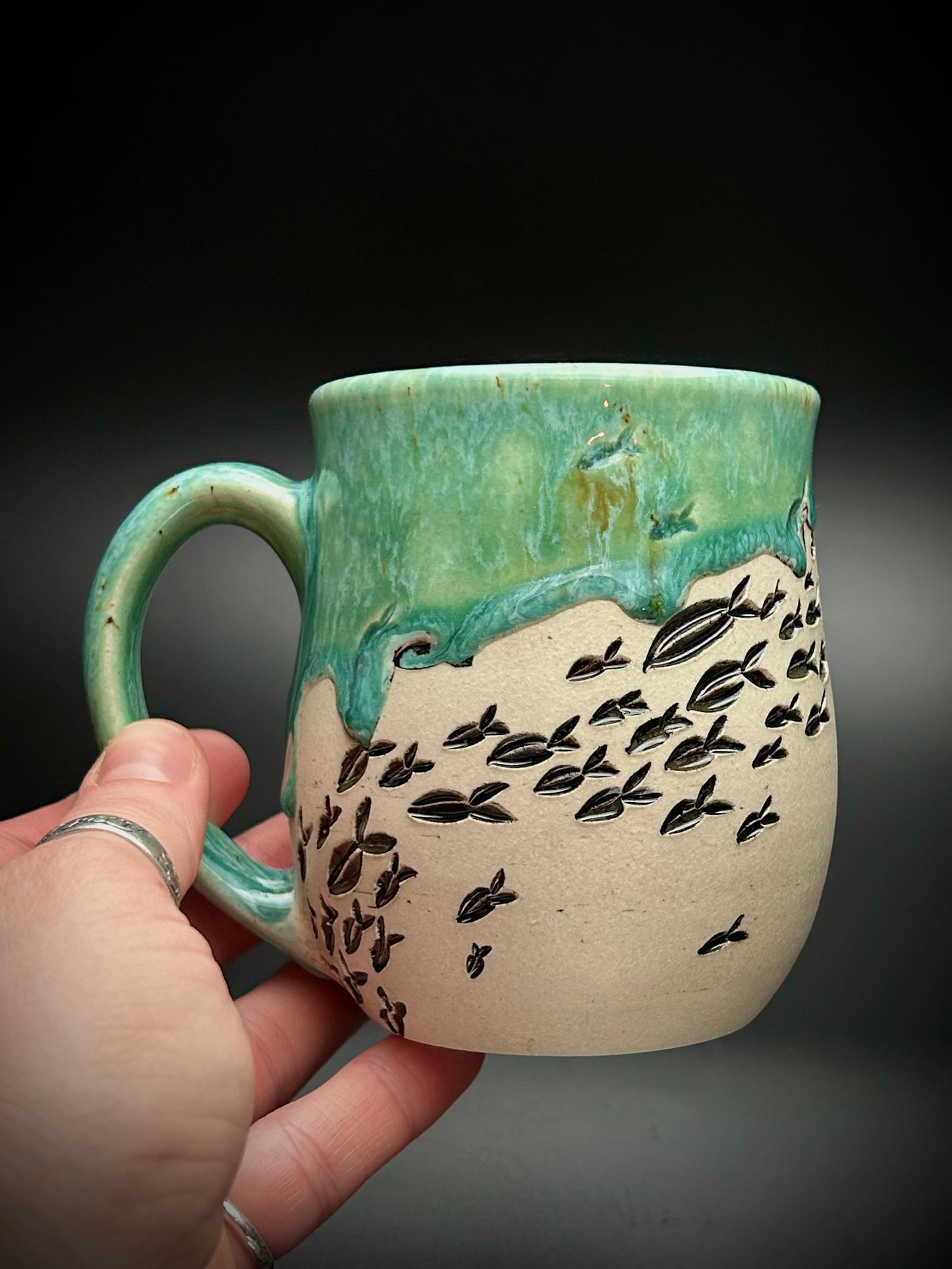fish from the deep bait ball mug- the shallows