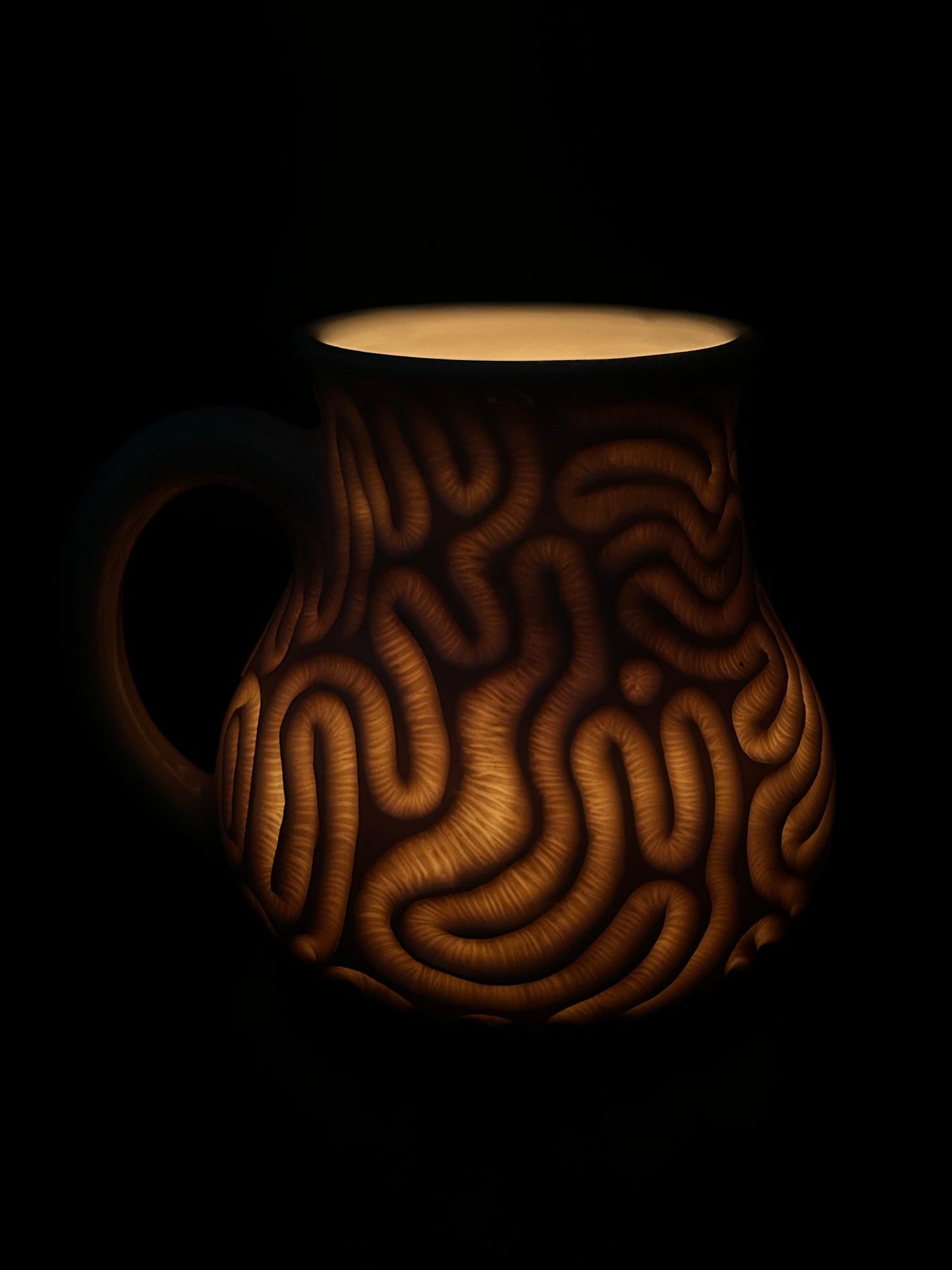 brain coral porcelain mug